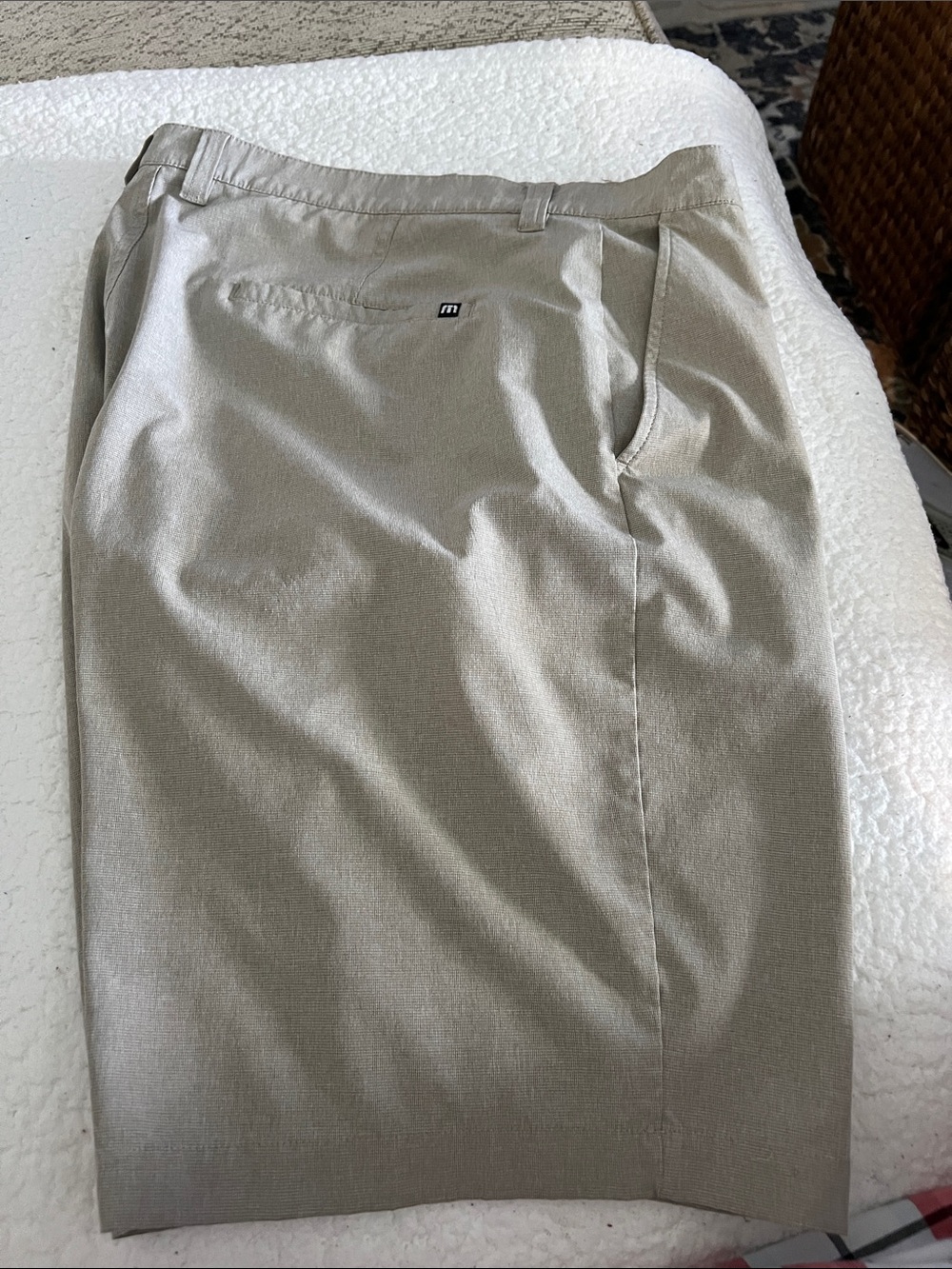 Travis Mathew Men's Light Khaki Performance Shorts